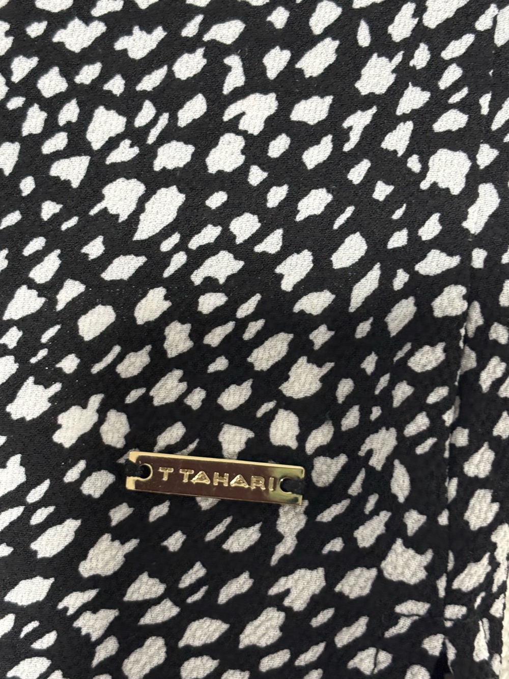 Tahari Black and White Printed Cowl Neck Camisole - Picture 7 of 10